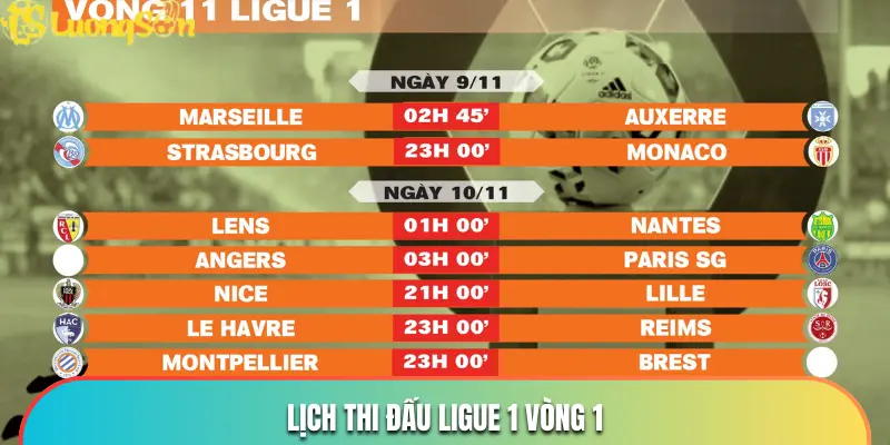 Lịch Thi Đấu Ligue 1 - Cùng LUONGSONTV Chinh Phục Cúp Vàng 2 Lịch thi đấu Ligue 1 vòng 1