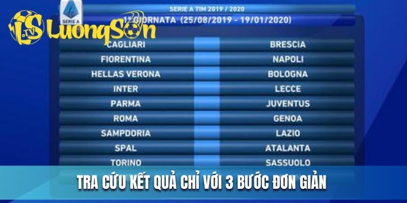 Cập Nhật Kết Quả Bóng Đá Bảng Xếp Hạng Serie A LUONGSONTV 3 Tra cứu kết quả chỉ với 3 bước đơn giản
